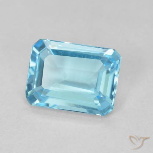 Topazio Blu svizzero naturale da 1.64 ct, Ottagonale / Taglio smeraldo, VVS