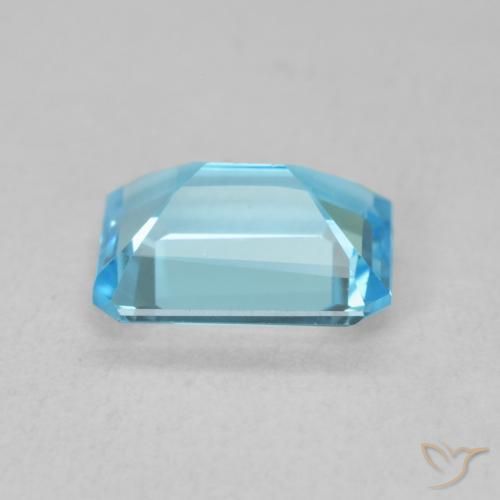 Topazio Blu svizzero naturale da 1.70 ct, Ottagonale / Taglio smeraldo, VVS-VS