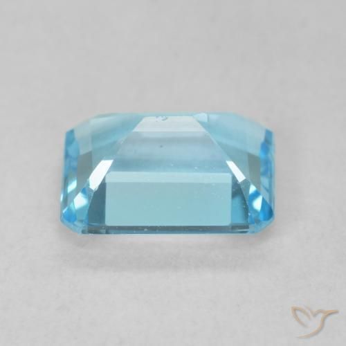 Topazio Blu svizzero naturale da 1.88 ct, Ottagonale / Taglio smeraldo, VVS-VS