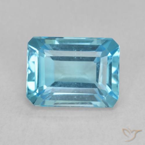 2.09ct Naturale Blu svizzero Topazio, Taglio smeraldo, VVS-VS