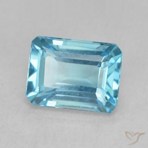 Topazio Blu svizzero naturale da 2.09 ct, Ottagonale / Taglio smeraldo, VVS-VS