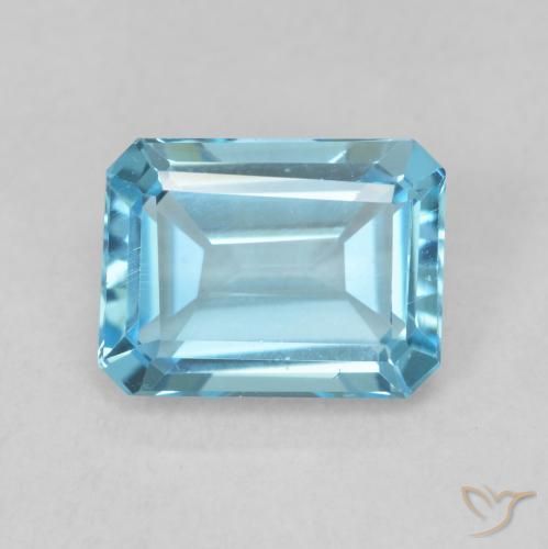 Topazio Blu svizzero naturale da 1.94 ct, Ottagonale / Taglio smeraldo, VVS-VS
