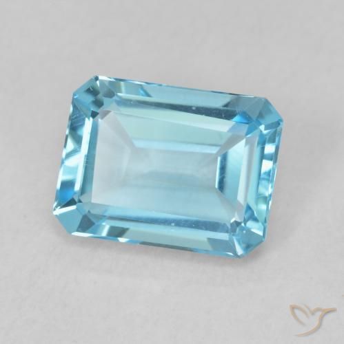 Topazio Blu svizzero naturale da 1.94 ct, Ottagonale / Taglio smeraldo, VVS-VS