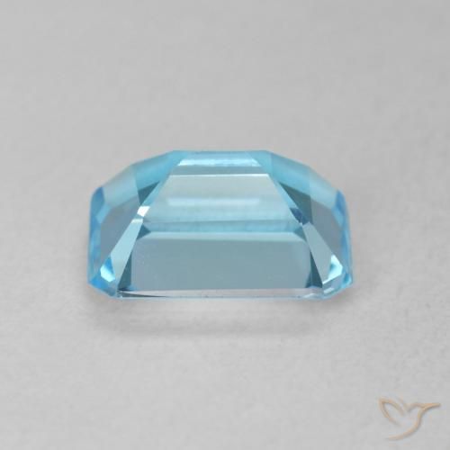 Topazio Blu svizzero naturale da 1.74 ct, Ottagonale / Taglio smeraldo, VVS