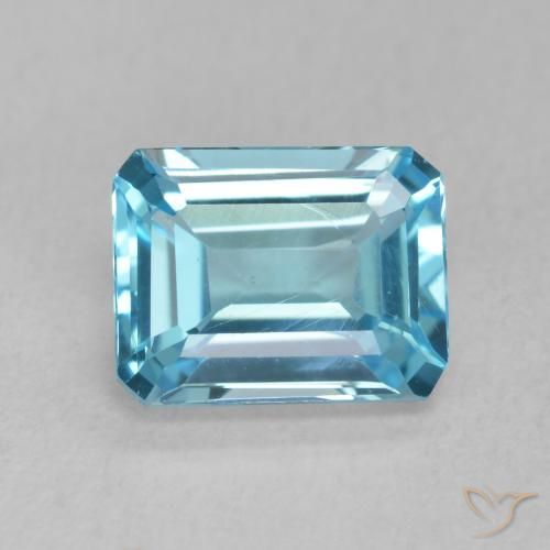 Topazio Blu svizzero naturale da 2.04 ct, Ottagonale / Taglio smeraldo, VS