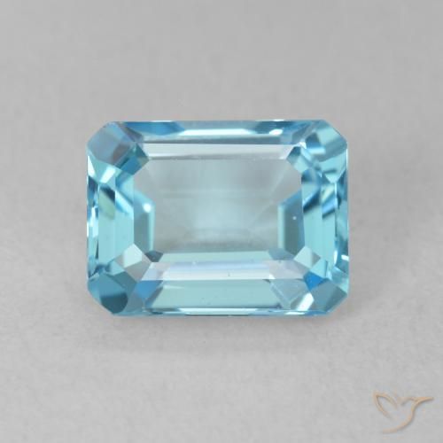 1.93ct Naturale Blu svizzero Topazio, Taglio smeraldo, VVS-VS