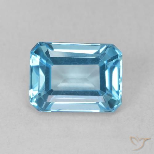 Topazio Blu svizzero naturale da 2.04 ct, Ottagonale / Taglio smeraldo, VVS-VS