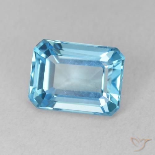 Topazio Blu svizzero naturale da 2.04 ct, Ottagonale / Taglio smeraldo, VVS-VS