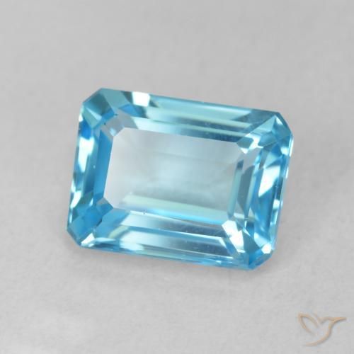 Topazio Blu svizzero naturale da 2.05 ct, Ottagonale / Taglio smeraldo, VVS-VS