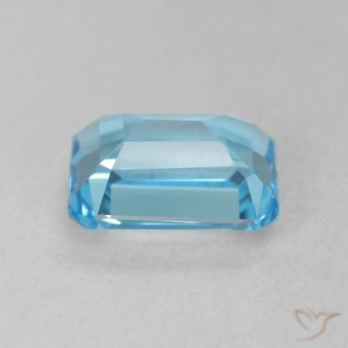 Topazio Blu svizzero naturale da 2.05 ct, Ottagonale / Taglio smeraldo, VVS-VS