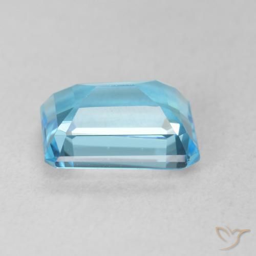Topazio Blu svizzero naturale da 2.06 ct, Ottagonale / Taglio smeraldo, VVS-VS