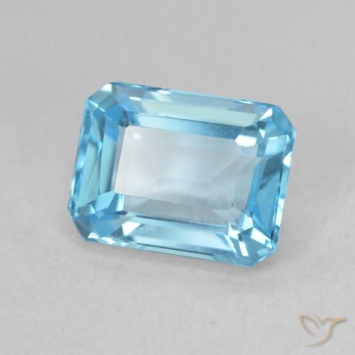 Topazio Blu svizzero naturale da 2.11 ct, Ottagonale / Taglio smeraldo, VVS