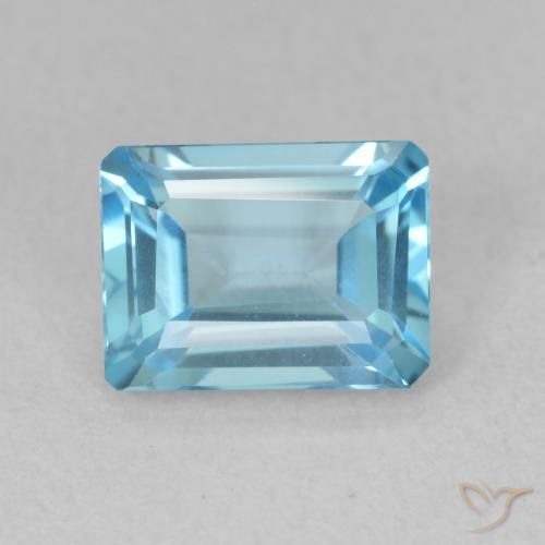 1.91ct Naturale Blu svizzero Topazio, Taglio smeraldo, VVS