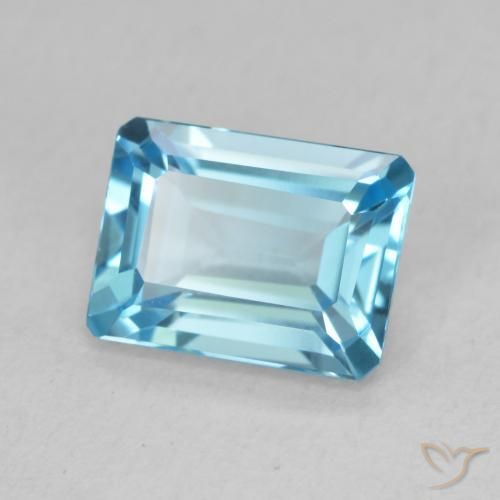 Topazio Blu svizzero naturale da 1.91 ct, Ottagonale / Taglio smeraldo, VVS