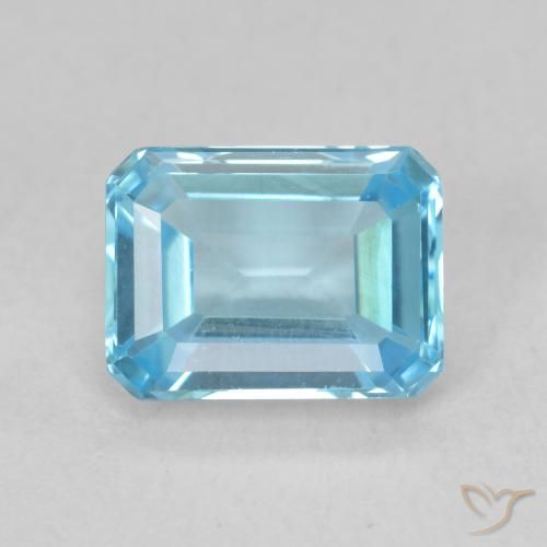 Topazio Blu svizzero naturale da 2.11 ct, Ottagonale / Taglio smeraldo, VVS