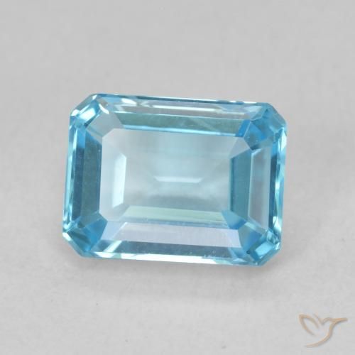 Topazio Blu svizzero naturale da 2.11 ct, Ottagonale / Taglio smeraldo, VVS