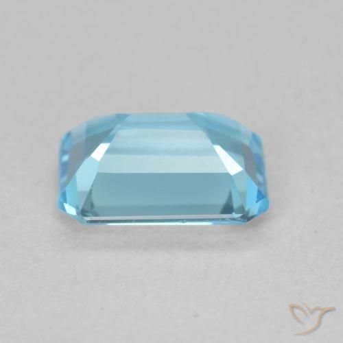 Topazio Blu svizzero naturale da 1.74 ct, Ottagonale / Taglio smeraldo, VVS