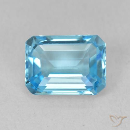 2.05ct Naturale Blu svizzero Topazio, Taglio smeraldo, VVS