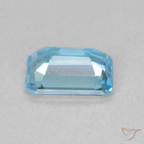 Topazio Blu svizzero naturale da 1.76 ct, Ottagonale / Taglio smeraldo, VVS