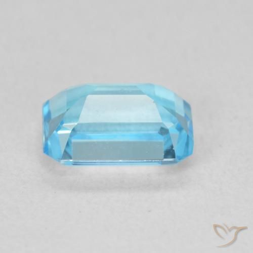 Topazio Blu svizzero naturale da 1.80 ct, Ottagonale / Taglio smeraldo, VVS