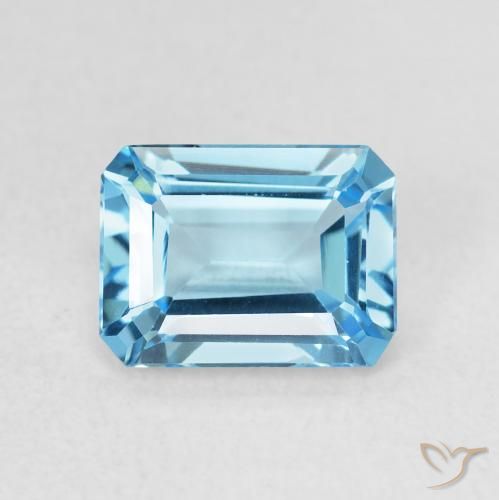 Topazio Blu svizzero naturale da 1.84 ct, Ottagonale / Taglio smeraldo, VVS