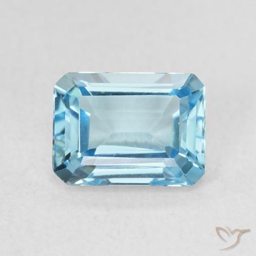 1.93ct Naturale Blu svizzero Topazio, Taglio smeraldo, VVS