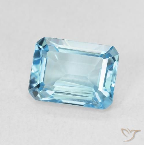 Topazio Blu svizzero naturale da 1.93 ct, Ottagonale / Taglio smeraldo, VVS