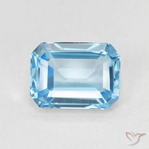 Topazio Blu svizzero naturale da 1.80 ct, Ottagonale / Taglio smeraldo, VVS