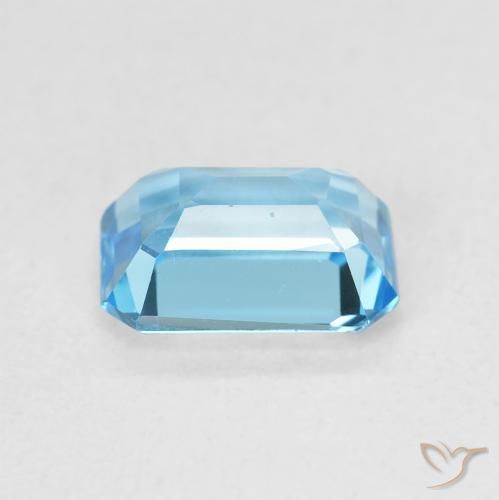 Topazio Blu svizzero naturale da 1.80 ct, Ottagonale / Taglio smeraldo, VVS