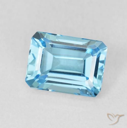 Topazio Blu svizzero naturale da 2.04 ct, Ottagonale / Taglio smeraldo, VVS