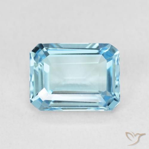 1.98ct Naturale Blu svizzero Topazio, Taglio smeraldo, VVS
