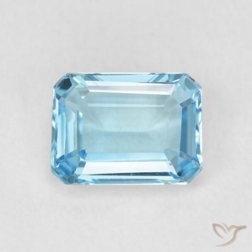 Topazio Blu svizzero naturale da 1.80 ct, Ottagonale / Taglio smeraldo, VVS