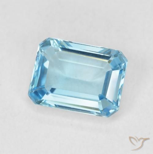 Topazio Blu svizzero naturale da 1.80 ct, Ottagonale / Taglio smeraldo, VVS