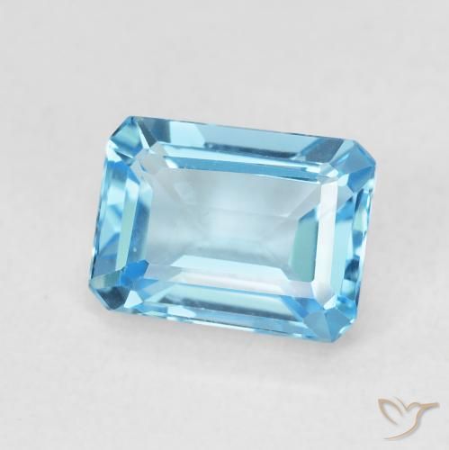 Topazio Blu svizzero naturale da 2.04 ct, Ottagonale / Taglio smeraldo, VVS