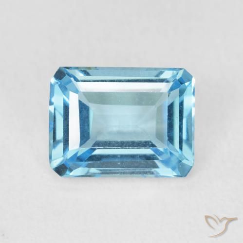 1.85ct Naturale Blu svizzero Topazio, Taglio smeraldo, VVS