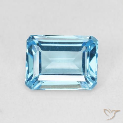 1.99ct Naturale Blu svizzero Topazio, Taglio smeraldo, VVS