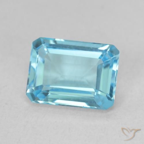 Topazio Blu svizzero naturale da 1.82 ct, Ottagonale / Taglio smeraldo, VVS