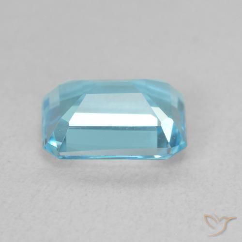 Topazio Azzurro naturale da 1.87 ct, Ottagonale / Taglio smeraldo, VVS