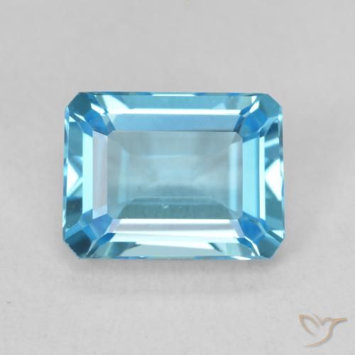 1.87ct Naturale Azzurro Topazio, Taglio smeraldo, VVS