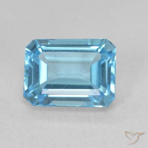 2.09ct Naturale Blu svizzero Topazio, Taglio smeraldo, VVS