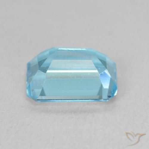 Topazio Blu svizzero naturale da 1.96 ct, Ottagonale / Taglio smeraldo, VVS