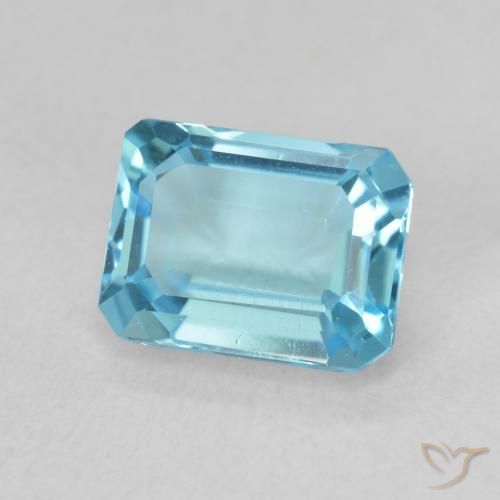 Topazio Blu svizzero naturale da 1.96 ct, Ottagonale / Taglio smeraldo, VVS