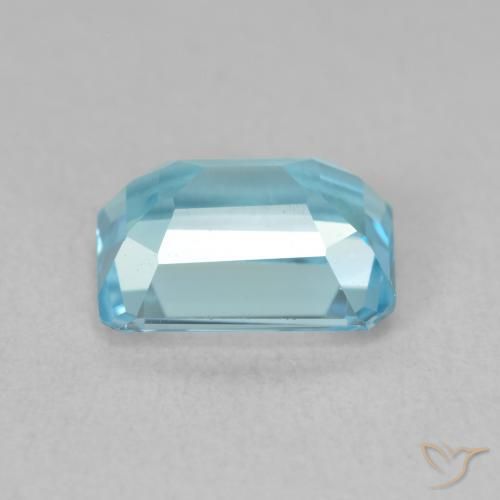 Topazio Blu svizzero naturale da 1.96 ct, Ottagonale / Taglio smeraldo, VVS