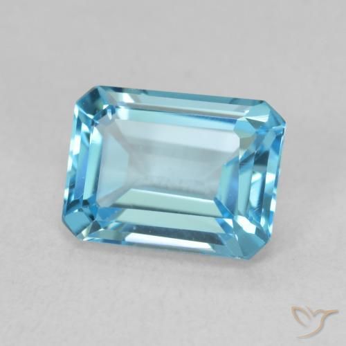 Topazio Blu svizzero naturale da 1.99 ct, Ottagonale / Taglio smeraldo, VVS