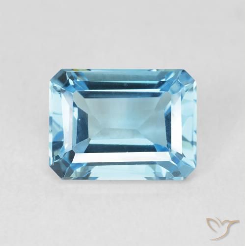 Topazio Blu svizzero naturale da 2.06 ct, Ottagonale / Taglio smeraldo, VVS