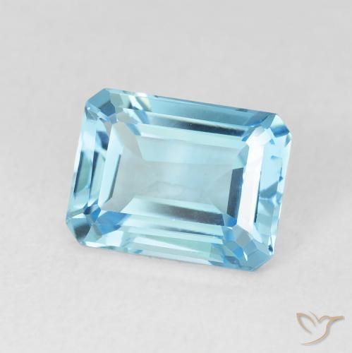 Topazio Blu svizzero naturale da 2.06 ct, Ottagonale / Taglio smeraldo, VVS