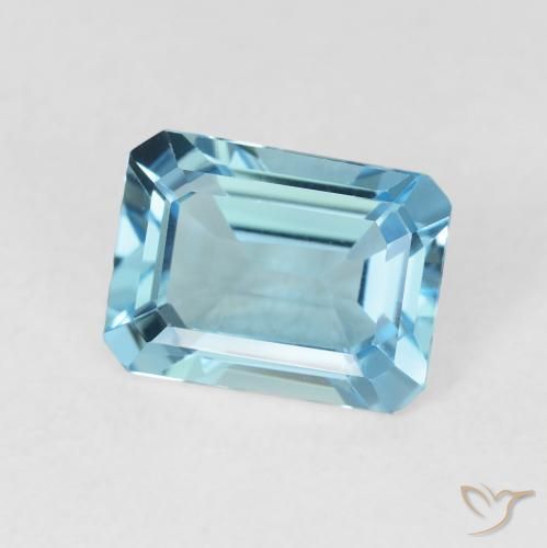 Topazio Blu svizzero naturale da 1.90 ct, Ottagonale / Taglio smeraldo, VVS