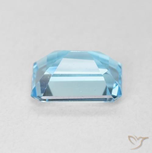 Topazio Blu svizzero naturale da 1.90 ct, Ottagonale / Taglio smeraldo, VVS