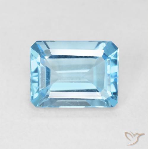 Topazio Blu svizzero naturale da 1.79 ct, Ottagonale / Taglio smeraldo, VVS