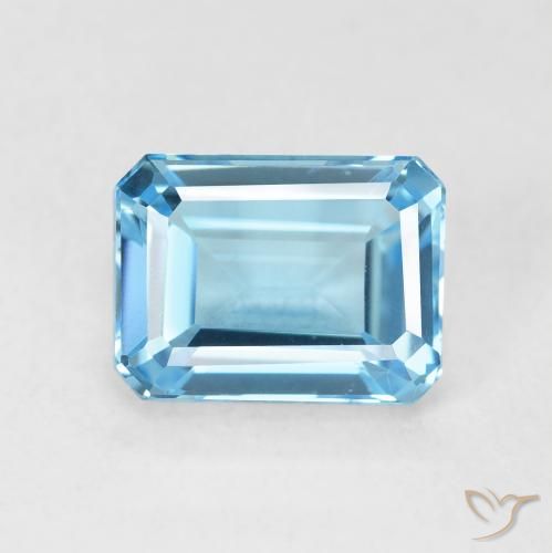 2.13ct Naturale Blu svizzero Topazio, Taglio smeraldo, VVS